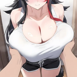 (Bluebird) Mio Ookami yoga [AI Generated]