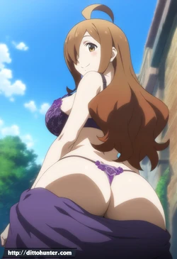 [DittoHunter] Wiz (Konosuba) Showing her ass in thong [Ai Generated]