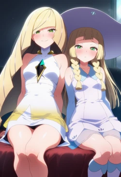 [Corudozera] [130pics] Lusamine x Lillie (ルザミーネxリーリエ) / Pokémon (ポケットモンスター) (Patreon) [AI Generated]