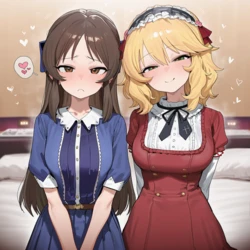 [underdog] 生え放題なありすと桃花 [AI Generated]