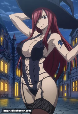 [DittoHunter] Erza Scarlet (Fairy Tail) Enchanted Night of the Bewitching Warrior [Ai Generated]