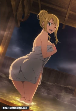 [DittoHunter] Lucy Heartfilia (Fairy Tail) Warm Waters of Relaxation[Ai Generated]