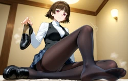 [spreeds] [AI Generated] 新島真 - 女神異聞錄5