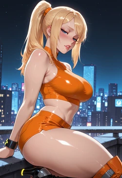 [SultrySpark] Samus - Orange Workout Suit [AI Generated]