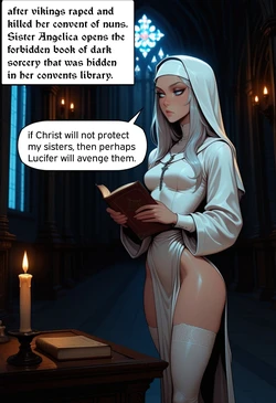 Sister Angelica makes a pact with the devil (art by sr_doops) [AI Generated]