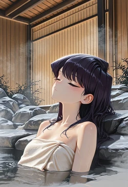 (maplechan) Komi san onsen rest [AI Generated]