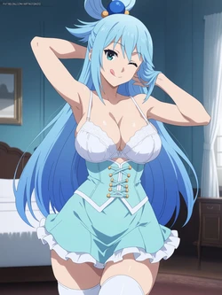[artkoikoi] Aqua  KonoSuba - God's blessing on this wonderful world! (FULL) (8 Animations) (Patreon) [AI Generated]