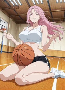 [18animegirls] (T2/T3/137p) Satsuki Momoi (桃井 さつき) + Tetsuya Kuroko (黒子 テツヤ) / Sport [AI Generated]