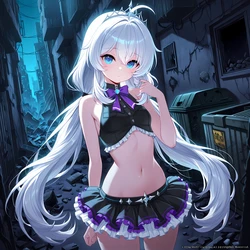 [白い物質] Stella Unibell - Rocco Town Night-time Stroll (Soulworker) [Ai Generated]