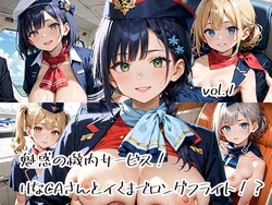 [プリズムK] 魅惑の機内サービス！HなCAさんとイくまでロングフライト！？vol.1 [AI Generated]