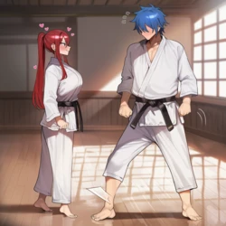 [GearingSage] Erza Scarlet - Karate Dojo NTR (69p) (Patreon) [AI Generated]