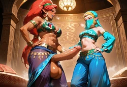 [LewdCreationsFuta] Urbosa x Zelda | Legend Of Zelda (Patreon) [AI Generated]