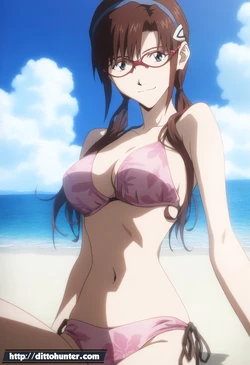 [DittoHunter] Mari Makinami (Evangelion) Trying on different bikinis [Ai Generated]
