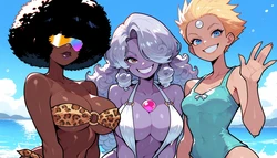 [Toujinator] Garnet. Amethyst and Pearl... and Steven! REDUX [AI Generated]