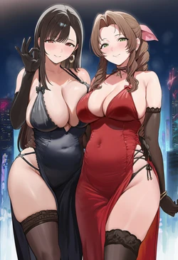 [Patreon] (Milk Tooth) Tifa Lockhart & Aerith Gainsborough x Threesome (AI Generated)