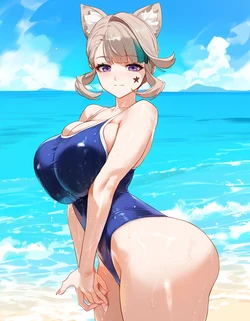 Lucyla803 lynette {Genshin} x BBC beach edition [Reuqest] (400 extra images) [AI Generated]