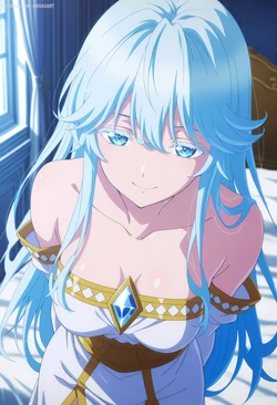 [araaiart] Request: Elfaria Albis Serfort | Wistoria: Wand and Sword [AI Generated]