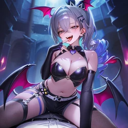 [Velvet_ovo] [Commission]Silver Wolf(HSR) X BBC Gs (Patreon) [AI Generated]