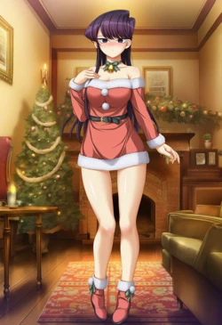 [Prompt Forbidden] Komi Can't Communicate: Shouko Komi (Christmas Ver.) (Ultimate) (Patreon) [AI Generated]