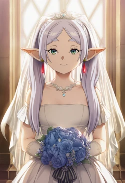 [Prompt Forbidden] Frieren: Beyond Journey's End - Frieren (Wedding Ver.) (Ultimate) (Patreon) [AI Generated]