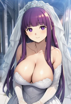 [Prompt Forbidden] Frieren: Beyond Journey's End - Fern (Wedding Ver.) (Ultimate) (Patreon) [AI Generated]
