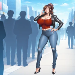 [PS-AI] Comic: Under New Management (OC) + Extras: Noriko X Lover (OC) ( [AI Generated]