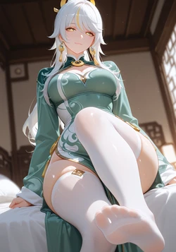 [ReverendGreatLove] Zibai (Genshin Impact) / Qipao | 108 Pics (Patreon) [AI Generated]