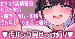 [手羽咲ちきん] 【Skeb作品】セリフ／表情／汚れ差分💕汚パンツ見せつけ煽り💕