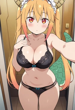 [KawaiiKitty69] Tohru invited some friends over, while Kobayashi's at work [AI Generated]