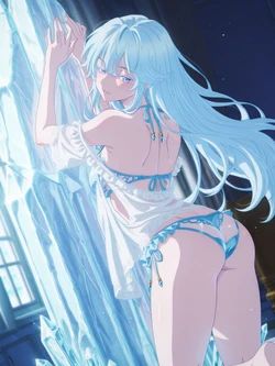 [OneeChanAra2AI] NSFW Version - Elfaria Albis Selfort Lingerie 70p [AI Generated]