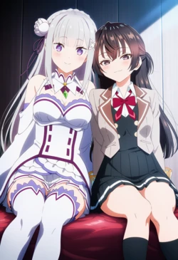 [Corudozera] [130pics] Emilia x Yuki Suou (エミリアx周防有希) / Re:Zero - Starting Life in Another World x Alya Sometimes Hides Her Feelings in Russian (Re:ゼロから始める異世界生活x時々ボソッとロシア語でデレる隣のアーリャさん [AI Generated]