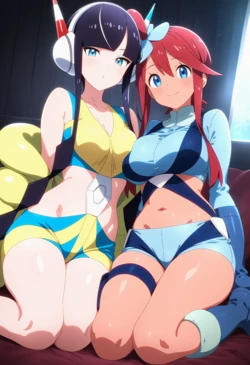 [Corudozera] [130pics] Elesa x Skyla (カミツレxフウロ) / Pokémon (ポケットモンスター) [AI Generated]