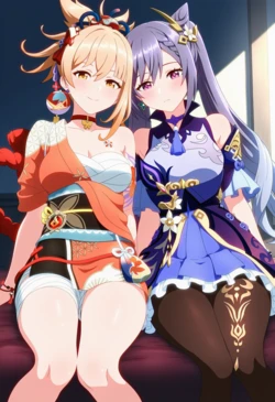 [Corudozera] [200pics] Yoimiya x Keqing (宵宮x刻晴) / Genshin Impact (原神) [AI Generated]