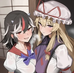 [Slime_AI] 142p (Request) Yukari Yakumo & Seija Kijin 八雲紫＆鬼人正邪(ふたなり) (Patreon) [AI Generated]