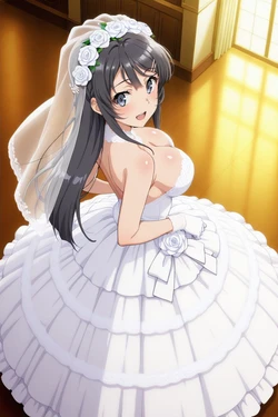 [minakaze] Mai Sakurajima - Bride (Rascal Does Not Dream of Bunny Girl Senpai) [AI Generated]