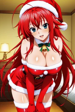 [minakaze] Rias Gremory - Mini Skirt Santa (High School DXD) [AI Generated]