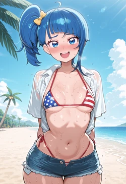[Nankoai] Sora Harewataru -American Bikini -Beach -Recording -BBC (Hirogaru Sky Precure) [AI Generated]