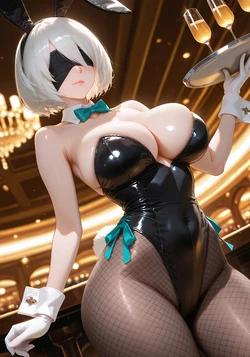 [ReverendGreatLove] 2B (Nier: Automata) / Cute bunny girl | 122 Pics (Patreon) [AI Generated]