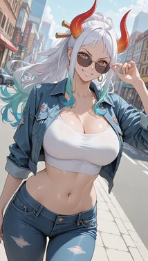 [_silver_bunny_] Yamato - One Piece (AI generated)