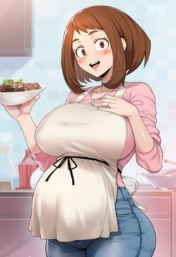 [LiveFrog/FrogAI] Pregnant Ochako x BBC [AI Generated]
