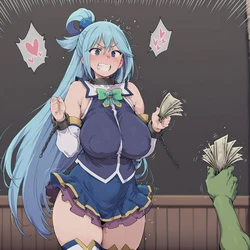 [DotaGota] Aqua / アクア ( KonoSuba: God's Blessing on This Wonderful World! / この素晴らしい世界に祝福を！) - Slave Auction Pussy Purchase: Orc Constant Semen Injection Overflow [Orc/NTR] [125 images] (Patreon) [AI Generated]