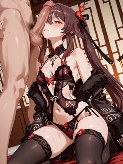 [OneeChanAra2AI] [EXTRA] Hu Tao Lingerie 253p [AI Generated]