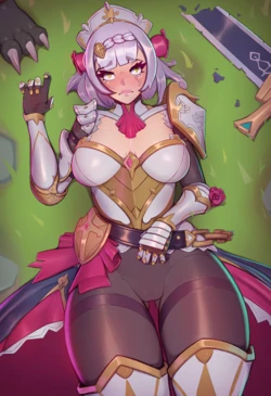 Noelle loses a fight with Hilichurl [Inspired by Mixplin] [AI Generated]