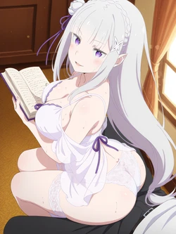 [OneeChanAra2AI] NSFW EXTRA - Emilia Lingerie 240p [AI Generated]