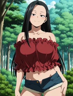 [ANIPAI] Yaoyorozu Momo - My Hero Academia [151 pics / Full Set] Forest exhibitionism (Patreon) [AI Generated]