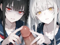 【RiUrA】オリジナル 黒白百合少女  [AI Generated]