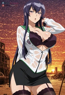 [Juanpi AMVs] Saeko Busujima | | Beach [AI Generated]