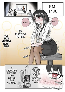 [C_bottle] Desperate Office lady uses men's bathroom by mistake