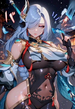 [Mathjob] [Request] Shenhe X Goblins 申鹤 X ゴブリン (250pg) - Genshin Impact (Patreon) [AI Generated]