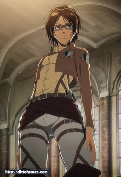 [DittoHunter] Hange Zoë (Attack on Titan) The Worship of the Survey Corps Commander [Ai Generated]